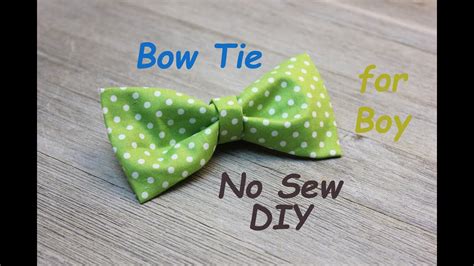 Admitting you can't tie a tie can sometimes be a little embarrassing. No Sew DIY Boy's BowTie Easy Tutorial - YouTube