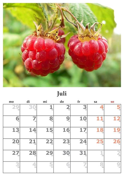 Kalender Monat Juli · Kostenloses Foto Auf Pixabay