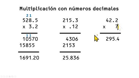 Multiplicación Decimal Cuadernillo Tamaulipas Youtube