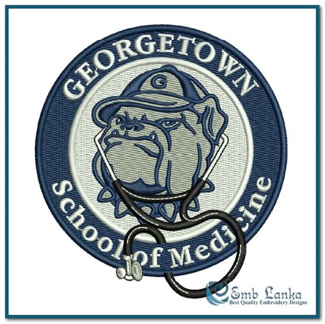 Georgetown University School Of Medicine Logo Embroidery Design