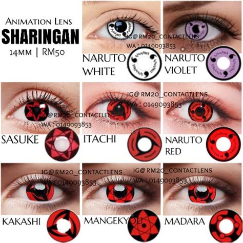 Naruto Sharingan Eye Contacts
