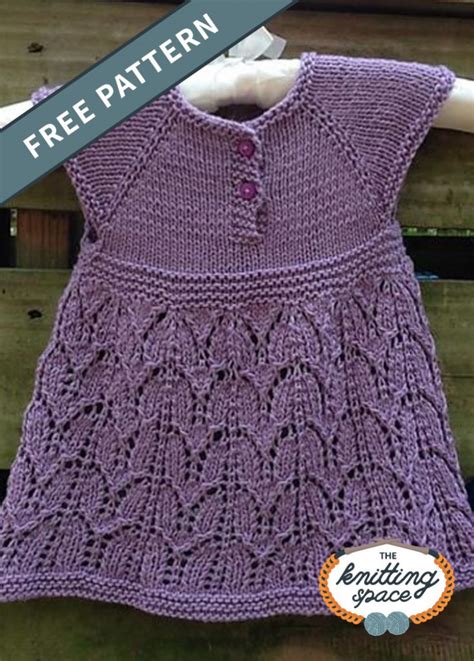 Paulina Knitted Baby Dress Free Knitting Pattern