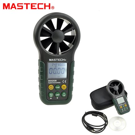 Mastech Ms6252b Digital Anemometer 9999 Counts T Andrh Sensor Air Wind