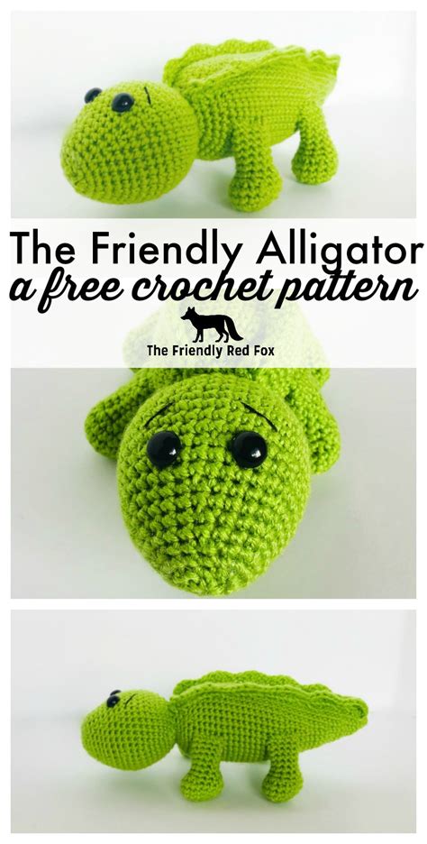 Crochet Alligator Pattern The Friendly Red Fox