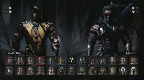 Mortal Kombat All Characters Select Screen Mortal Kombat Select Screen All Characters