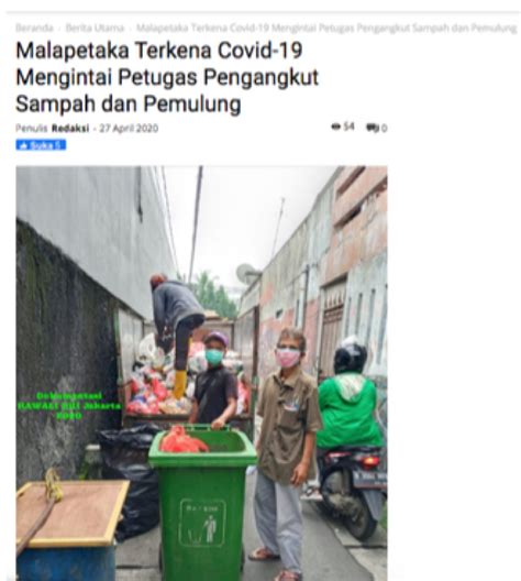 Malapetaka Terkena Covid 19 Mengintai Petugas Pengangkut Sampah Dan