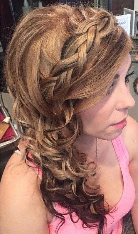Cascading Curls Prom Side Hairstyles Hair Styles Curly Hair Styles