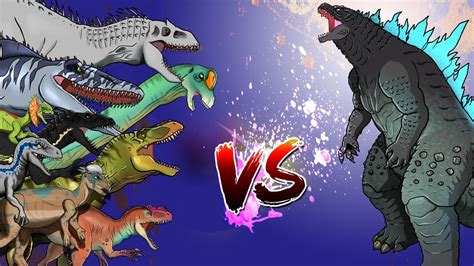 New Dinosaurs Battle Godzilla Vs Jurassic World Dinosaurs Youtube