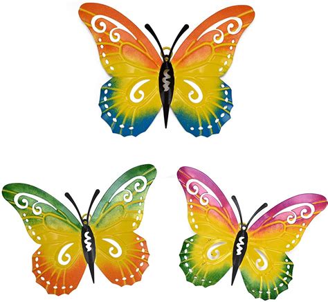 Metal Butterfly Wall Decor 3 Pack Metal Wall Art Butterfly Decorations