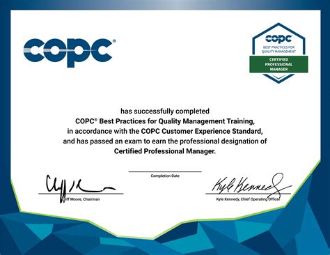 Copc Best Practices For Quality Management Copc Inc Accredible