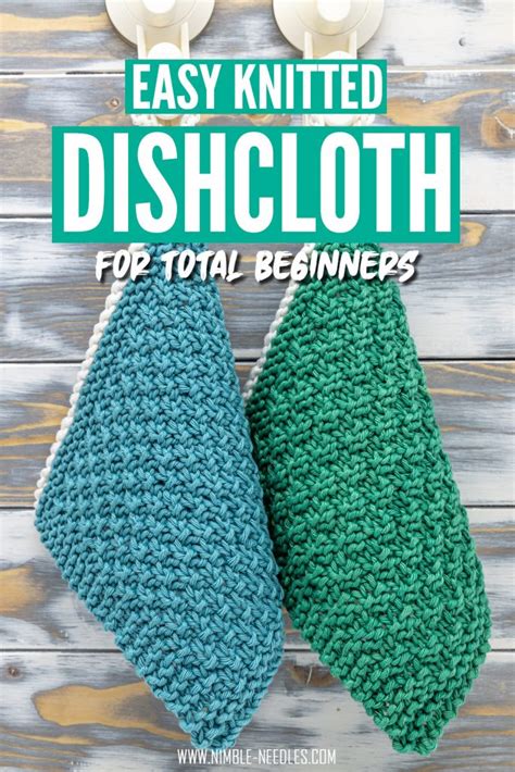 Free & Easy knitted dishcloth pattern for beginners [+written instruction]