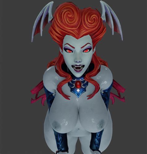 rule 34 big ass big breasts curvy lightingzonex lilith paladins red eyes red hair stare