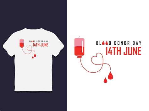 Premium Vector World Blood Donor Typography T Shirt Design