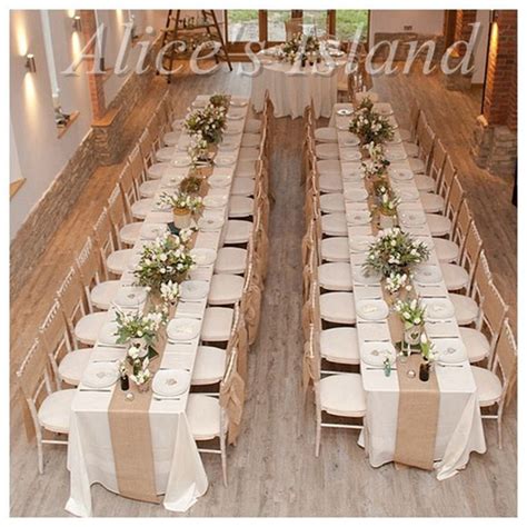 Find graduation decorations to celebrate the new grad: 300 x 30cm Natural Burlap Jute Table Runner for Rustic ...