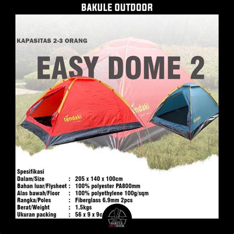 Jual Tendaki Easy Dome 2 Enda Dome Tenda Camping Tendaki Tendaki