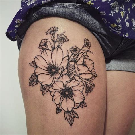 Floral Thigh Tattoo Designs Ideas And Meaning Tattoos