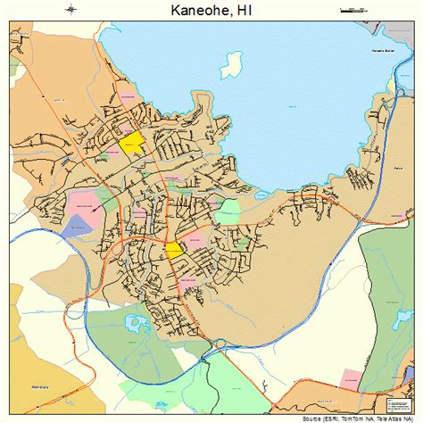 Kaneohe Hawaii Street Map 1528250