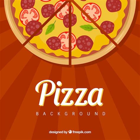 Free Vector Cut Pizza Background