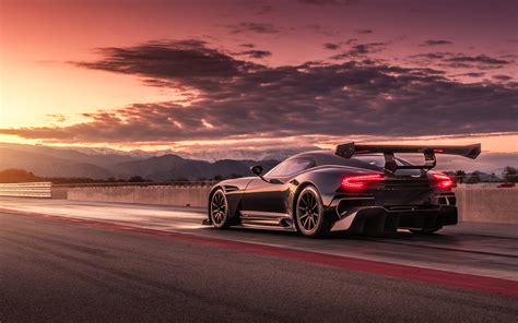 Download Wallpapers 4k Aston Martin Vulcan Rear View Supercars 2018