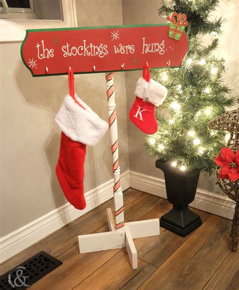 Diy Christmas Stocking Holder See Our Easy To Follow Tutorial And Make