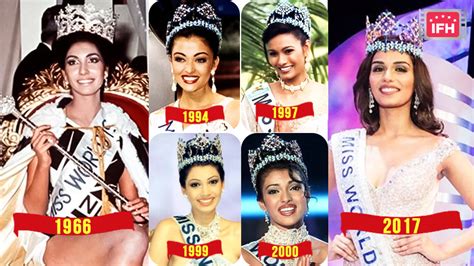 Manushi Chhillar Wins Miss World Indian Beauty Queens Who Have Won