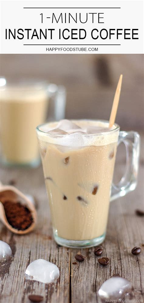 Minute Instant Iced Coffee Recipe Happy Foods Tube