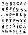 black and white world currency symbol vector bundle set 10348144 Vector ...