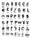 black and white world currency symbol vector bundle set 10348144 Vector ...