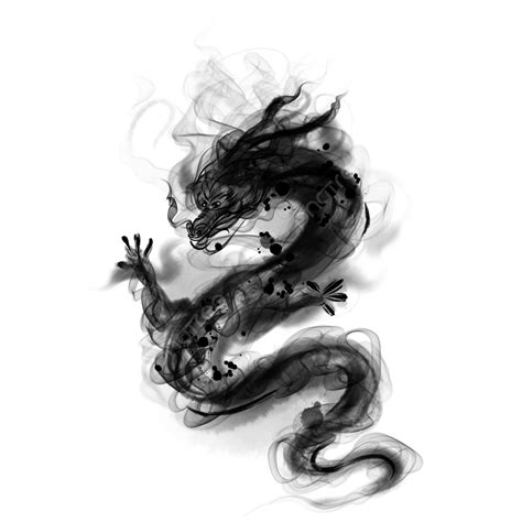 Halo Dyeing Of Oriental Ink Dragon Traditional Chinese Painting Dragon