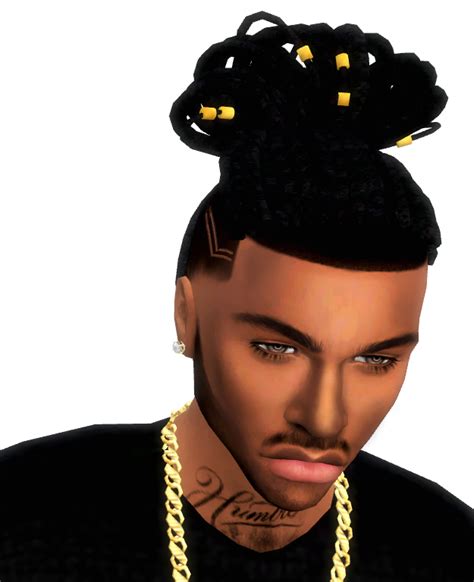 Dreaded Bun For Men Sims Hair Sims 4 Hair Male Sims 4 Black Hair