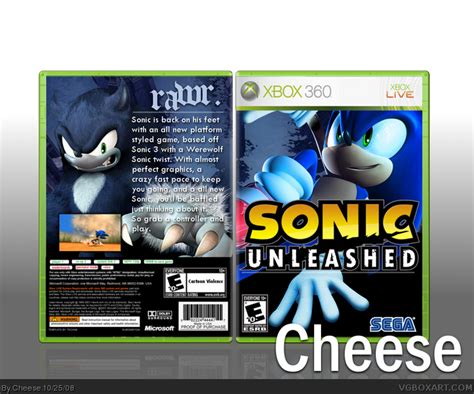 Sonic Unleashed Xbox 360 Box Art Cover By Cheese
