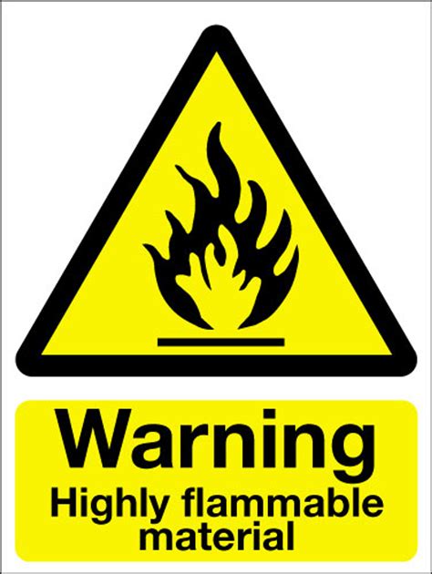 Warning Highly Flammable Material Sign Signs 2 Safety