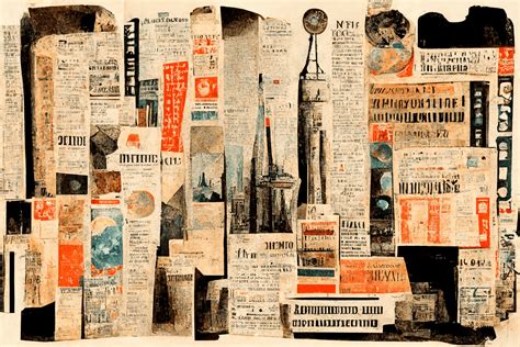 Retro Newspaper Collage For Scrapbooking Graphic By Winter Snow