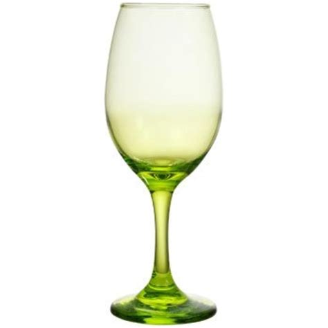 Online Store Long Stem Green Tinted Wine Glasses 13 Oz Pair Of 2
