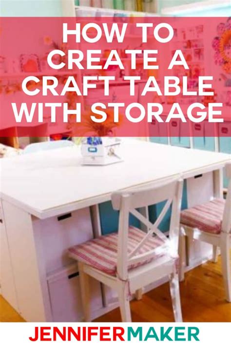 Diy Craft Table With Storage My Ikea Hack Jennifer Maker