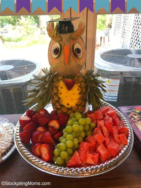 Graduation Party Owl Fruit Tray Stockpiling Moms™