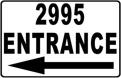 Entrance Sign With Arrow And Address Number Signs By Salagraphics