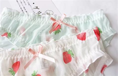 Strawberry Kawaii Princess Panties Girls Frilly Lacy Panties Etsy