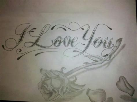 Love You Drawings With Roses