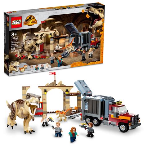 Lego Jurassic World T Rex And Atrociraptor Dinosaur Breakout 76948