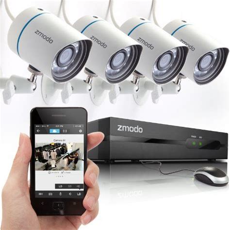 Zmodo 4ch 720p Poe Nvr Hd Security Camera System With 4 Indoor Outdoor