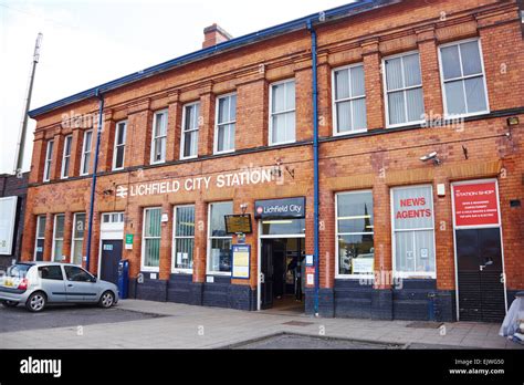 Lichfield City Railway Station Lichfield Staffordshire Uk Stock Photo