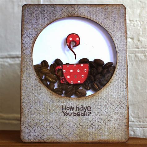 Ideas And Paper Coffee Bean Shaker Card Coffee Lovers Holiday Blog