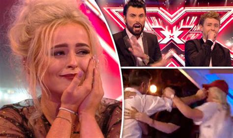 the x factor 2016 simon cowell punches contestant caitlyn vanbeck tv and radio showbiz and tv