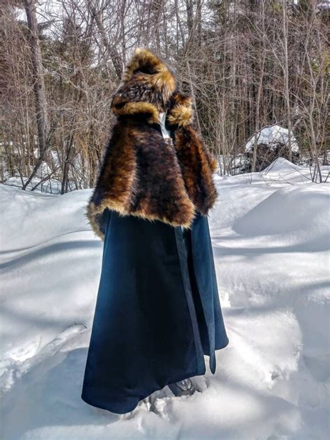 Fur Cloak Viking Cloak Game Of Thrones Fur Capelet Fox Fur
