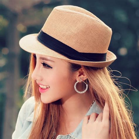 Fashion Summer Beach Women Hat Brim Ladies Sun Hat Casual Panama Straw