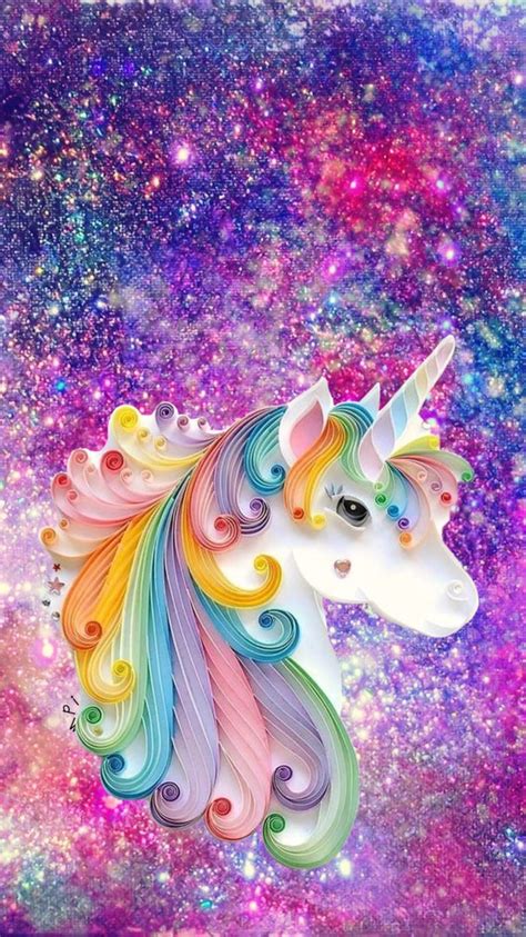 Incredible Glitter Rainbow Kawaii Unicorn Wallpaper References