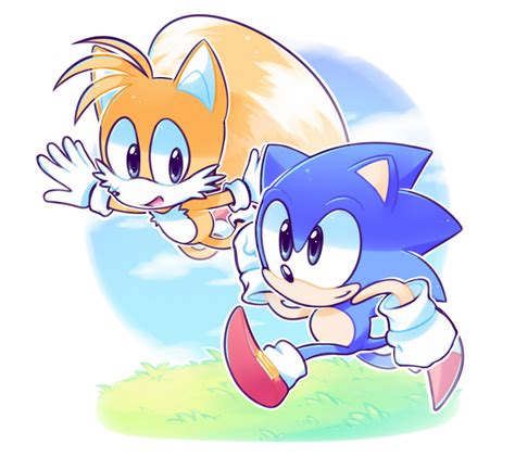 Cute Classic Tails And Sonic On Sky Sanctuary By Mobiusmegadrive On