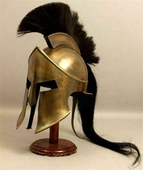King Leonidas Spartan 300 Movie Helmet Greek Golden Steel Etsy