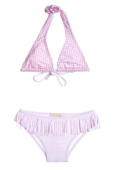 Fringe Bikini Gingham Bikinis Fringe Bikini High Neck Bikinis